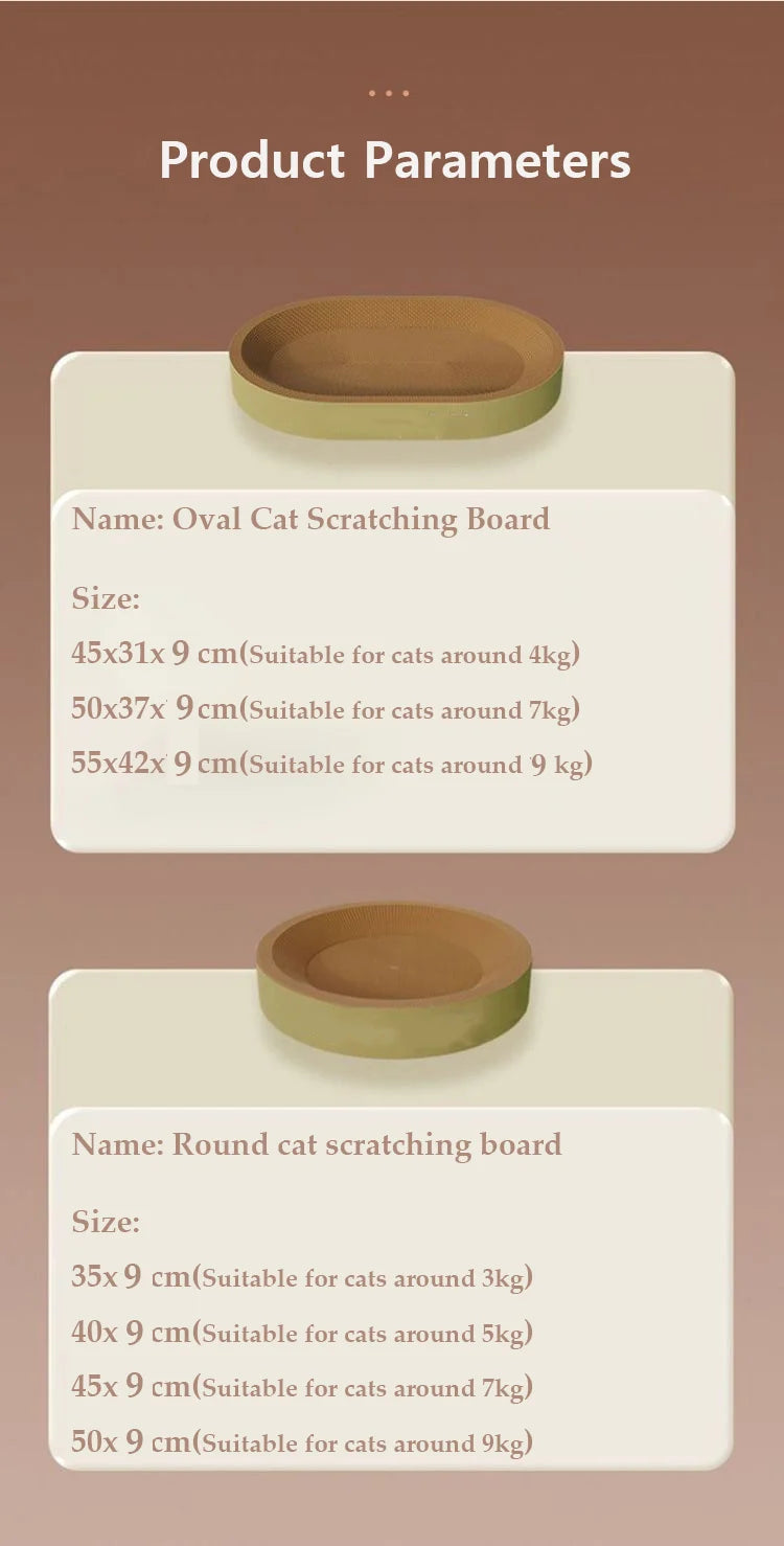 Arranhadores para gatos, brinquedos para gatos, redondos, ovais, arranhadores para gatos, cama para gatos, arranhador para gatos, espessamento, cola de milho durável, decalque de papelão