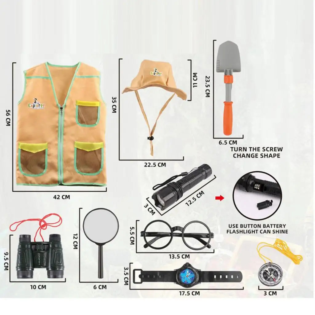 Kids Outdoor Adventure Kits Kids Outdoor Exploration Adventure Kits Dress up Role Explorer Costume Set for Children Kids