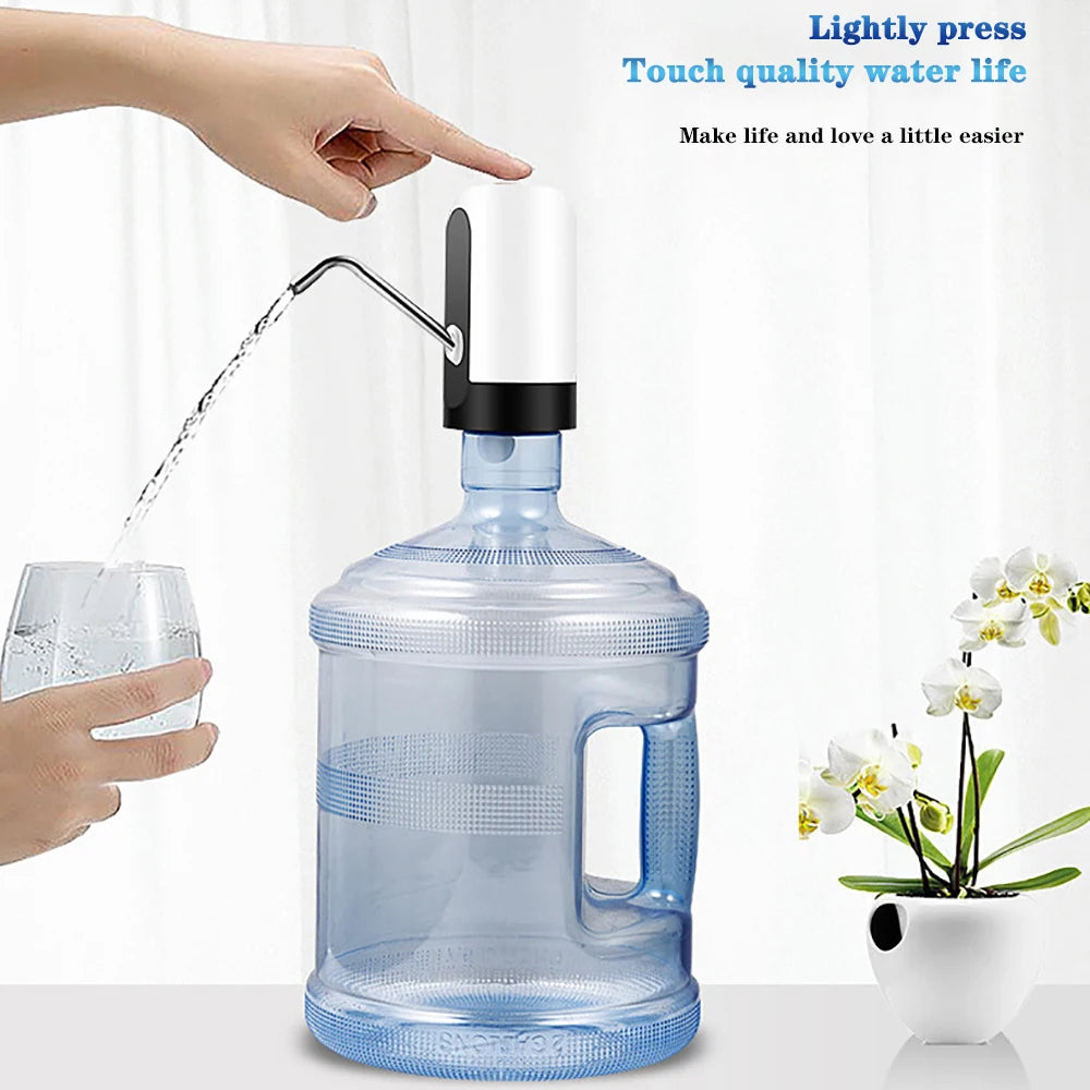 Bomba para garrafa de água com carregamento USB, dispensador elétrico automático de água, bomba para garrafa de água, interruptor automático, dispensador de bebidas