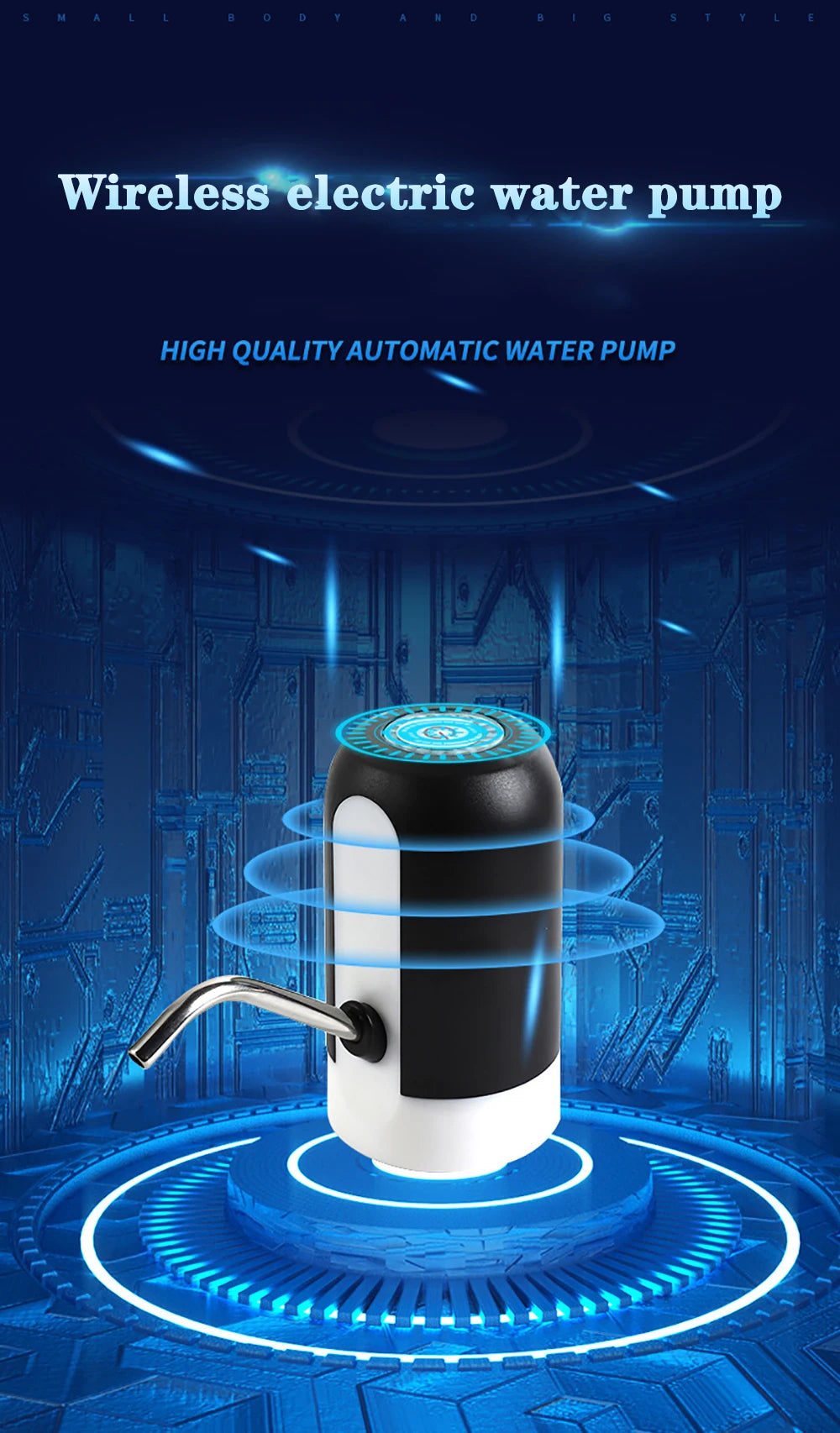 Bomba para garrafa de água com carregamento USB, dispensador elétrico automático de água, bomba para garrafa de água, interruptor automático, dispensador de bebidas