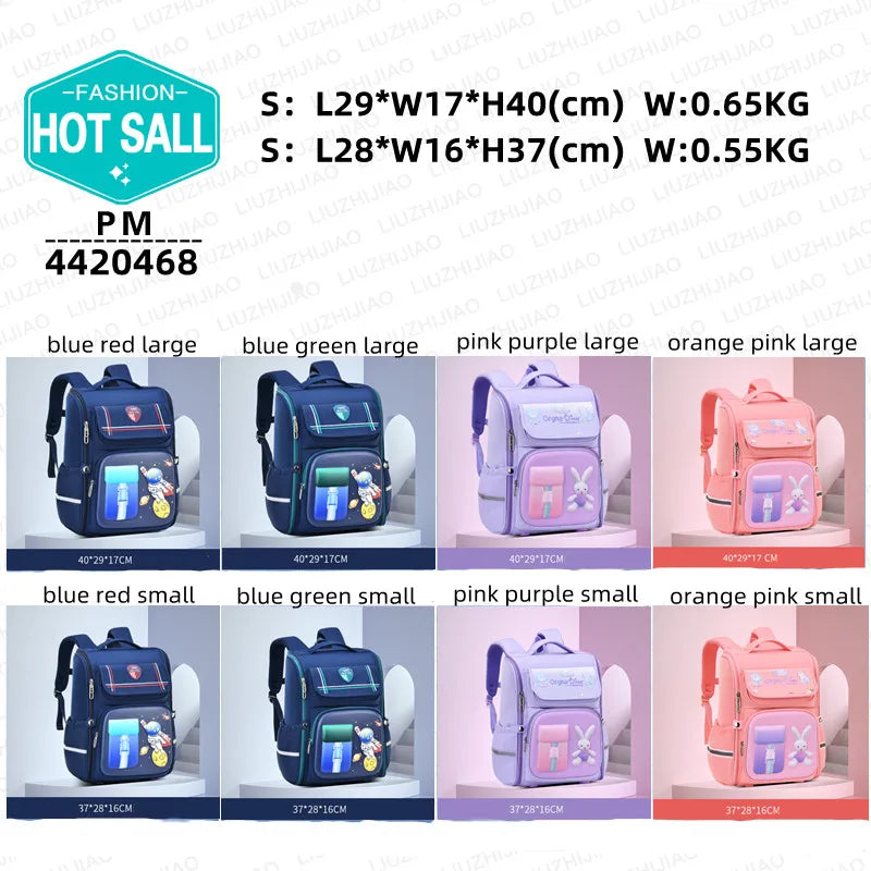 Mochila escolar de desenho animado da moda 2023 para estudantes do 1º ao 6º ano, bolsa de ombro para cuidados com a coluna, bolsas escolares de alta qualidade