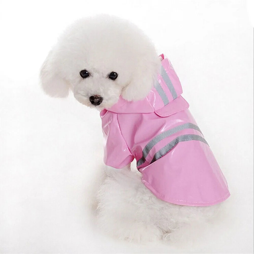Capa de chuva para cachorro, roupas refletivas para filhotes de estimação, jaqueta de chuva para cachorro pequeno, à prova d'água, yorkshire, poodle, bichon, pomeranian, schnauzer, corgi