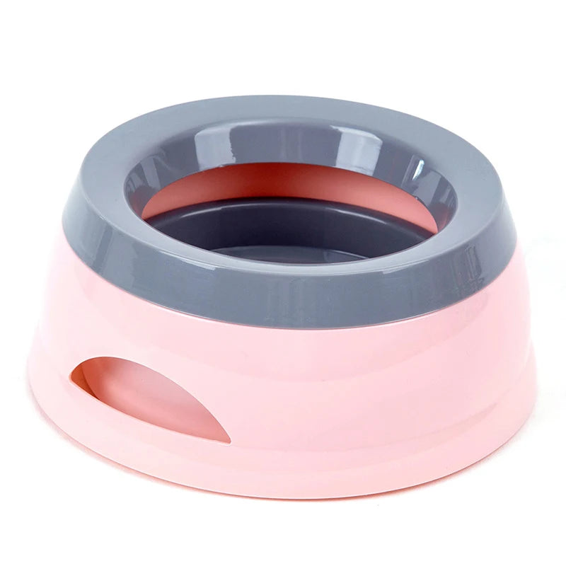 Tigelas flutuantes para cães de estimação, tigelas para gatos que não molha a boca, alimentador de água potável, tigela de plástico portátil para cães, acessórios de suporte