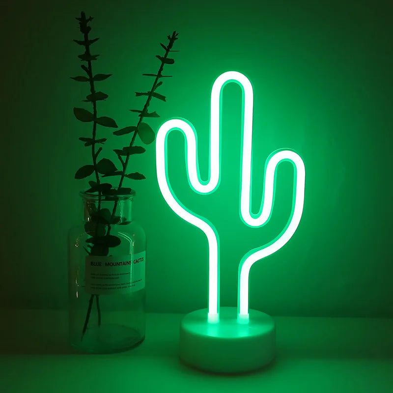 Luz de neon LED USB para letreiro, lâmpada noturna de flamingo para festas de Natal, decoração de casamento, presente para casa, luz de neon em forma de coração