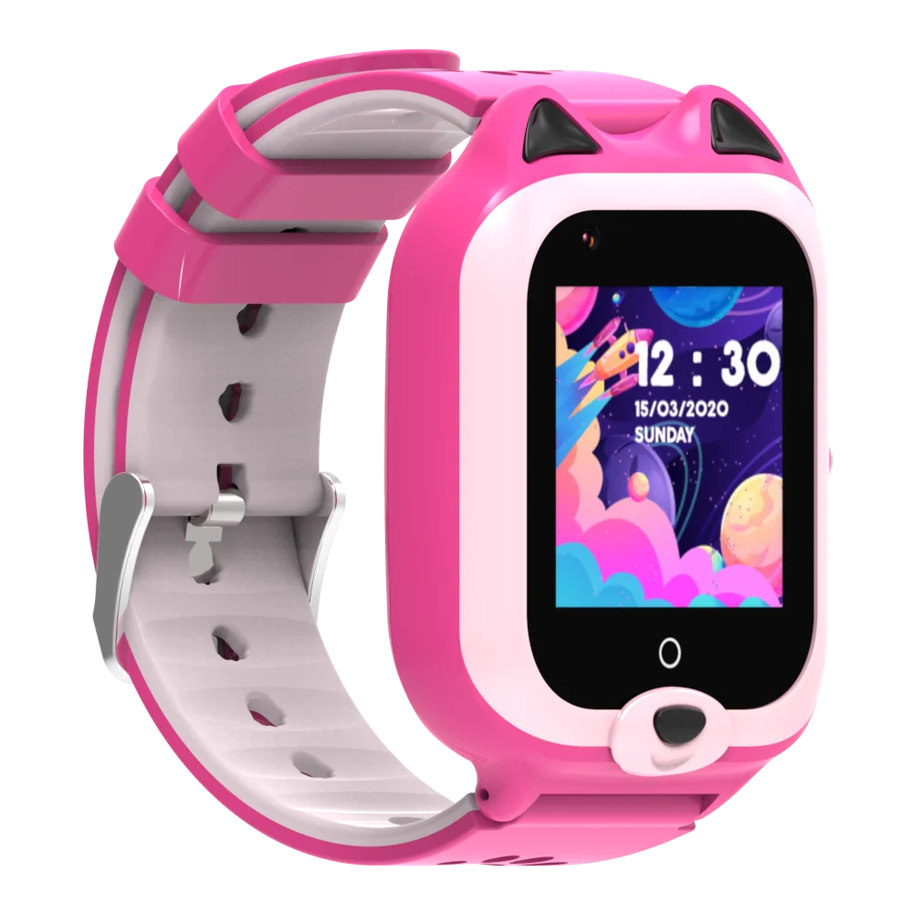 Relógio inteligente infantil Wonlex com múltiplas tiras KT22, à prova d'água, 4G, rastreamento GPS, com chamada de vídeo e câmera
