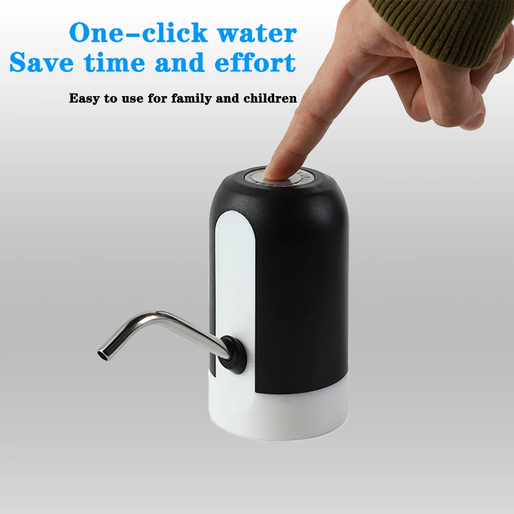 Bomba para garrafa de água com carregamento USB, dispensador elétrico automático de água, bomba para garrafa de água, interruptor automático, dispensador de bebidas