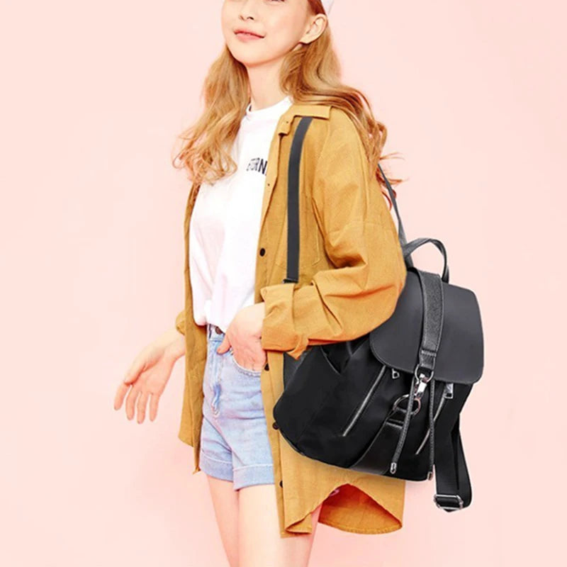 Mochila feminina de designer de alta qualidade em nylon, bolsa feminina fashion, mochila escolar de grande capacidade, bolsa de viagem casual