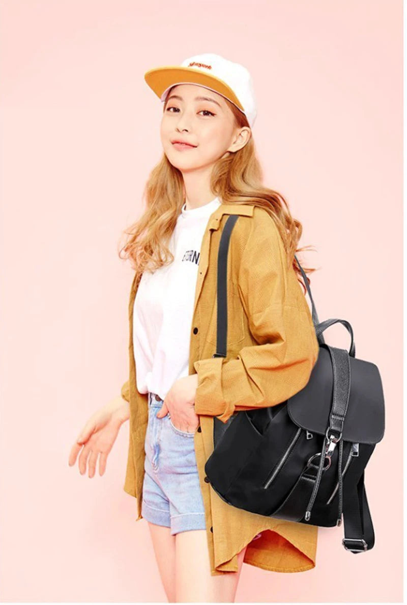 Mochila feminina de designer de alta qualidade em nylon, bolsa feminina fashion, mochila escolar de grande capacidade, bolsa de viagem casual