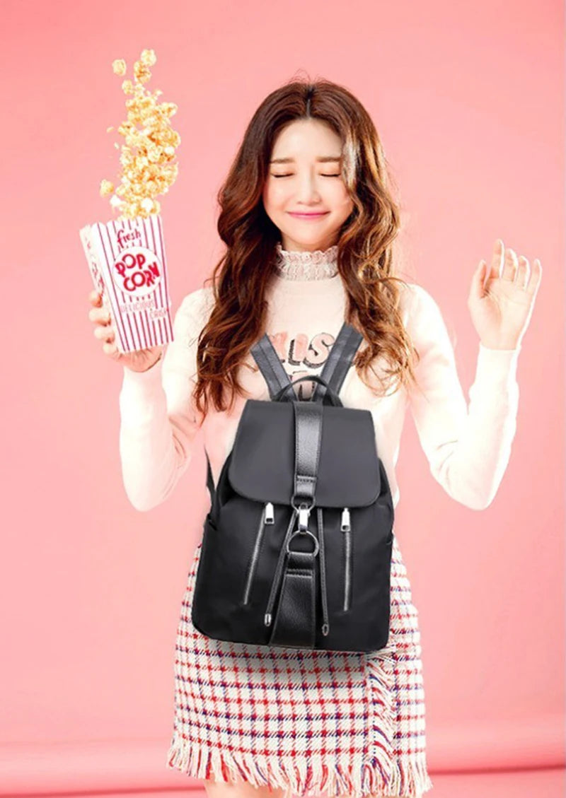 Mochila feminina de designer de alta qualidade em nylon, bolsa feminina fashion, mochila escolar de grande capacidade, bolsa de viagem casual