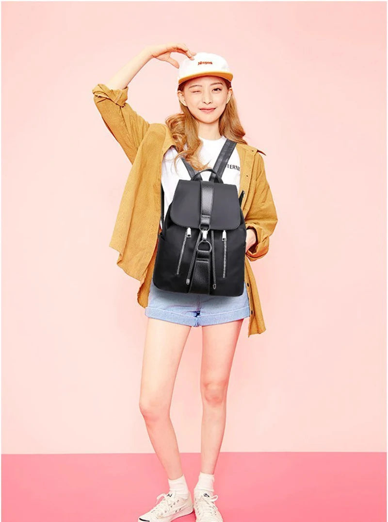 Mochila feminina de designer de alta qualidade em nylon, bolsa feminina fashion, mochila escolar de grande capacidade, bolsa de viagem casual