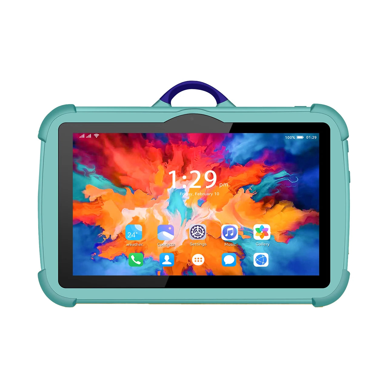 Tablet infantil 2025, tela IPS HD de 7 polegadas, processador quad core, 4 GB de RAM, 64 GB de ROM, tablet para crianças com capa protetora