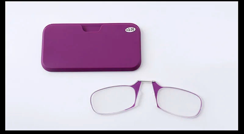 wholesale presbyopic silicon mini clip nose bridge Portable 3M stick on phone reading glasses 1.0 to 3.5