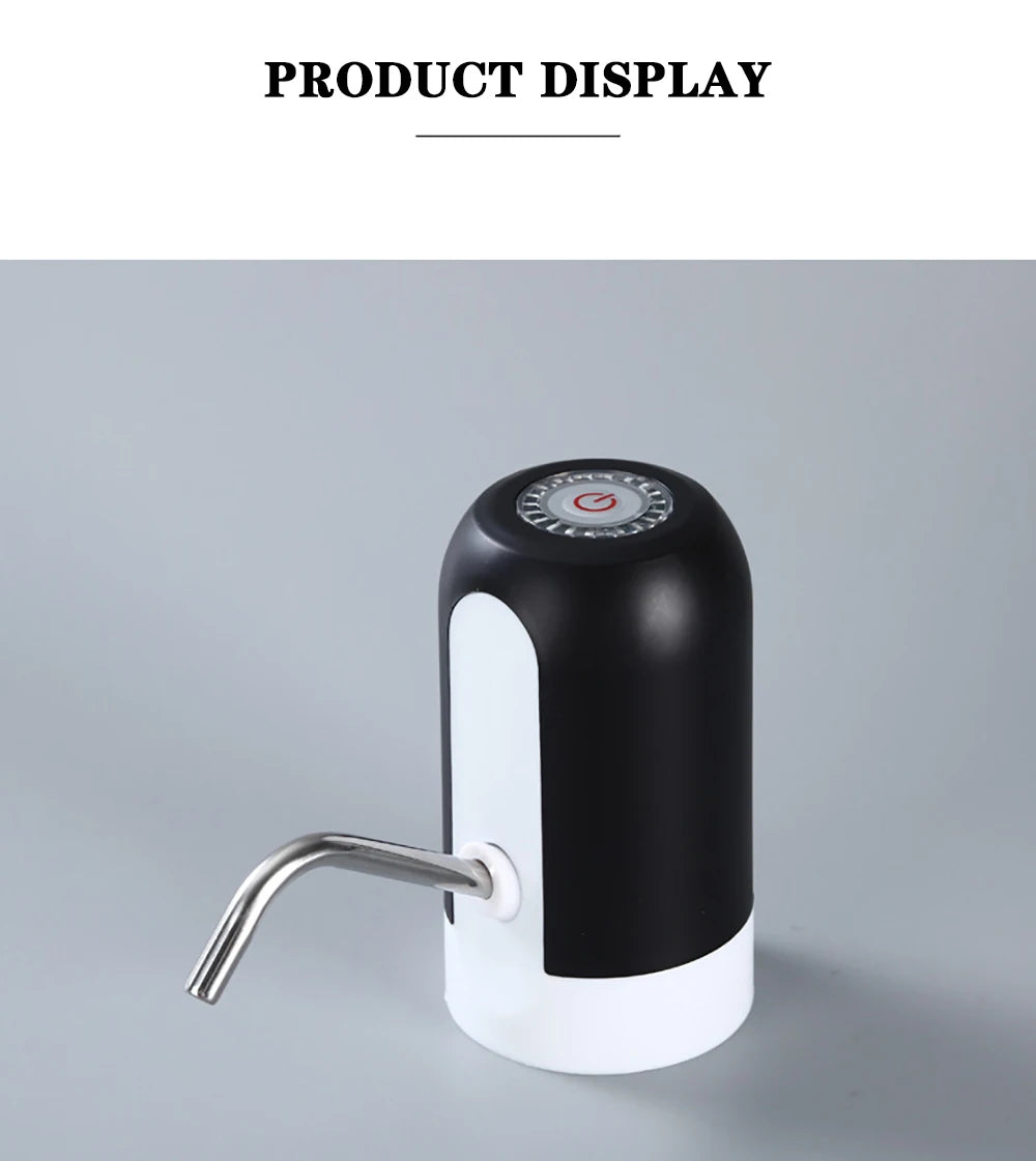 Bomba para garrafa de água com carregamento USB, dispensador elétrico automático de água, bomba para garrafa de água, interruptor automático, dispensador de bebidas