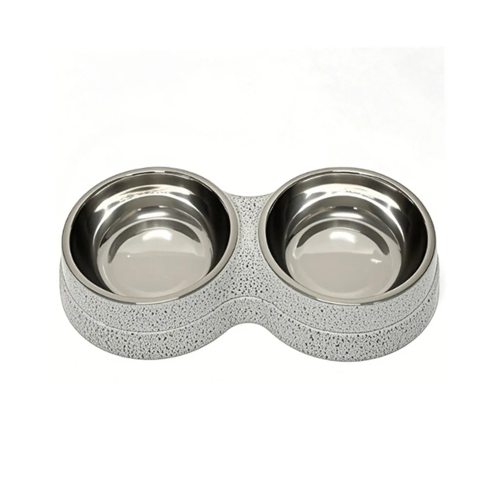 Tigela dupla para cães e gatos - Tigela 2 em 1 para comida e água para gatos médios, filhotes e suprimentos para alimentação de animais de estimação