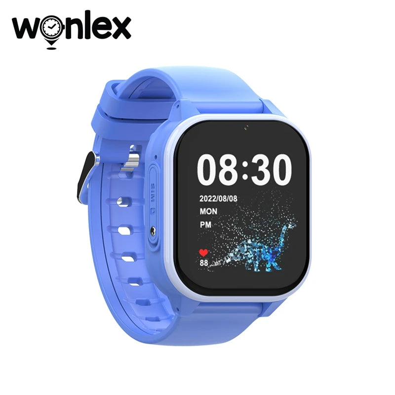 Relógio inteligente infantil Wonlex 4G SOS GPS WiFi Relógio de pulso Whatsapp KT19Pro Android 8.1 com câmera de chamada de vídeo Monitor Smartwatch infantil