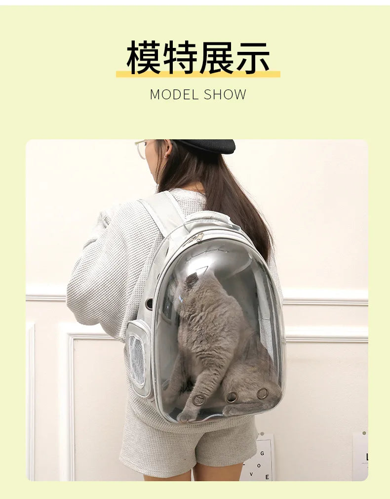 2025 Nova Cápsula Espacial Transparente Bolsa para Gatos Bolsa de Ombro Respirável Bolsa Portátil para Gatos Suprimentos para Animais de Estimação Mochila para Animais de Estimação