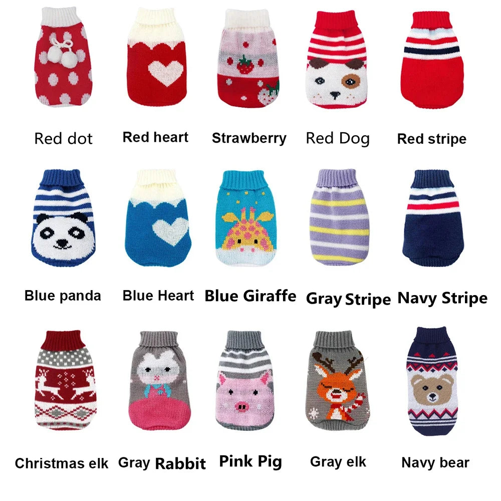 Suéter de Natal para Cachorro e Gato, Pulôver, Roupas de Inverno para Cachorros Pequenos, Chihuahua, Yorkies, Jaqueta para Filhotes, Roupas para Animais de Estimação, ubranka dla psa