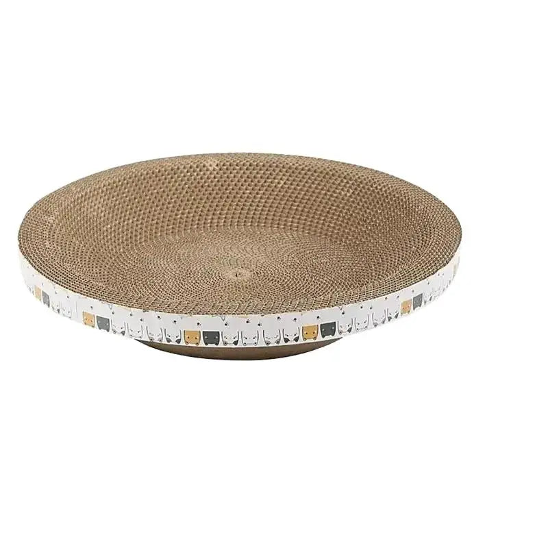 Arranhador de papelão para gatos, durável, em formato de tigela, de alta densidade, para gatos de interior, móveis para gatos de interior, poste para arranhar