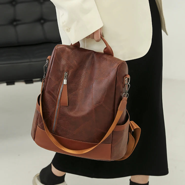 Mochila feminina da moda, bolsa de ombro, bolsa de viagem multifuncional, bolsa de mão, bolsa de mão, adequada para diferentes cenários