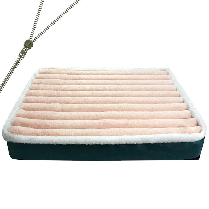 Cama elástica para gatos, tapete de dormir para cães pequenos, cama removível para cães grandes com zíper, canil lavável para cães médios, acessórios