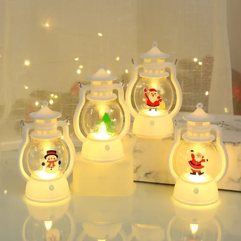 Enfeites de Natal 2025 com lanterna LED a pilhas, decorações de Natal para casa, Natal, Natal, Natal, Natal
