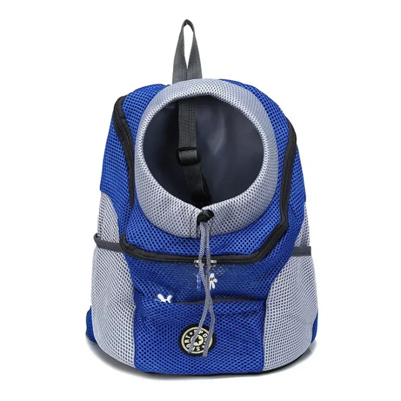 Nova mochila de viagem portátil com dois ombros, bolsa para transporte de cães de estimação, bolsa frontal de malha