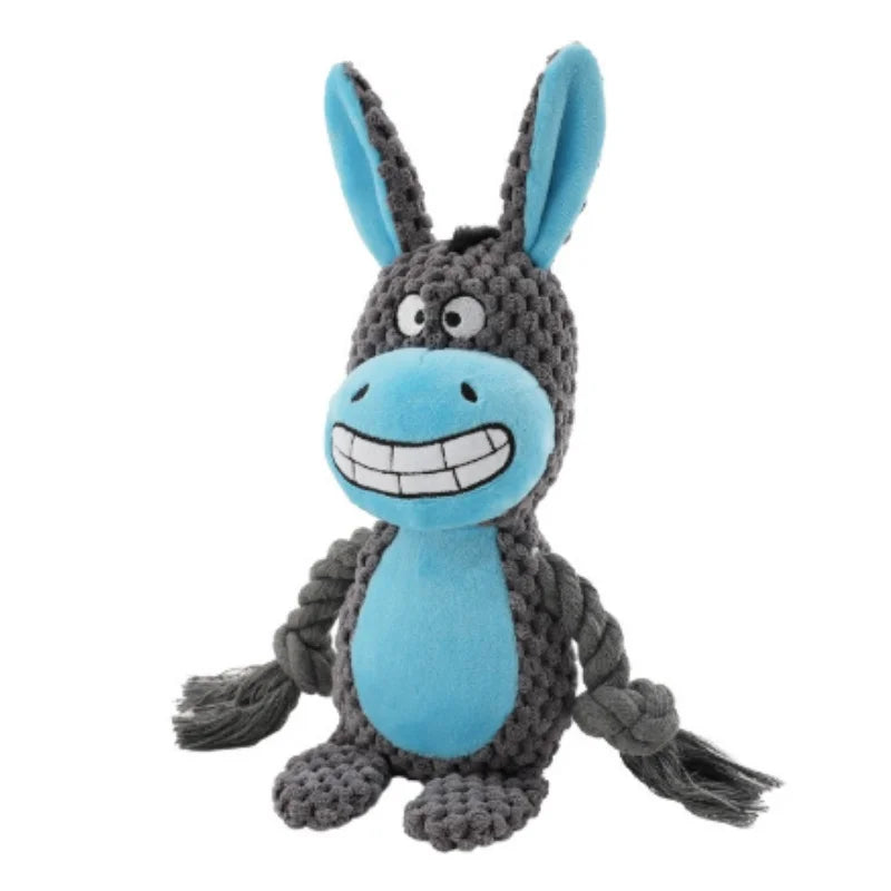 Brinquedo de empurrar fofo para animais de estimação, cachorro, auto-alívio, vocalização, elefante, raposa, gato, ranger de dentes e morder, brinquedo interativo de limpeza e mastigação