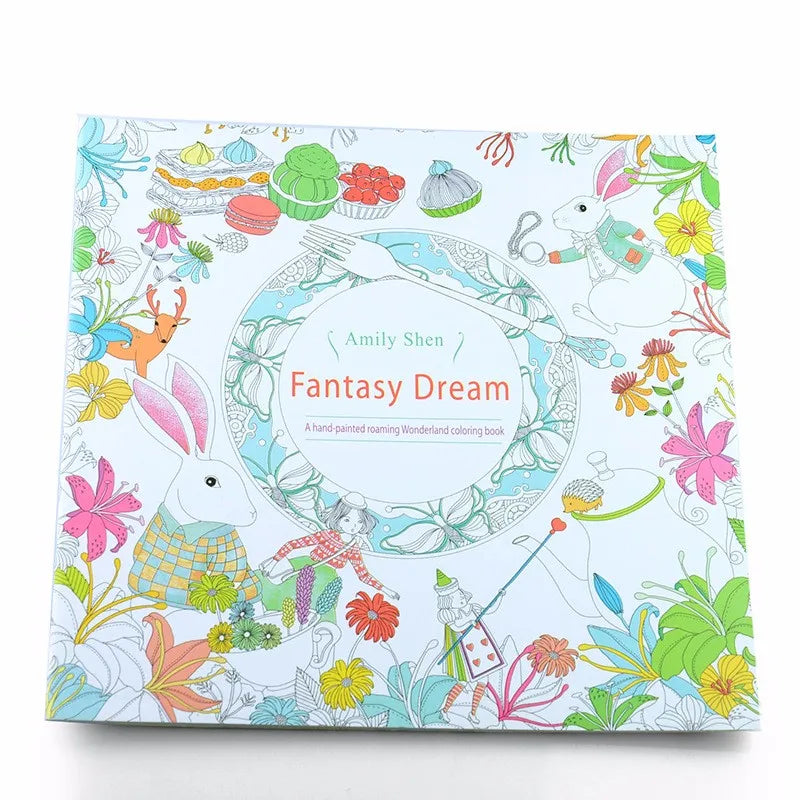 Livro de colorir de 24 páginas para crianças e adultos, alívio do estresse, matar o tempo, pintura faça você mesmo, livro de desenho, pintura, brinquedos educativos para crianças