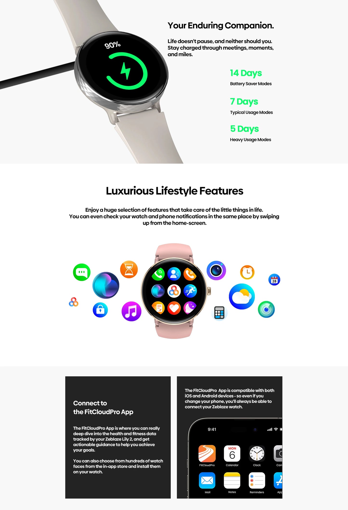 O NOVO Zeblaze Lily 2 2025, Smartwatch Feminino com Chamadas por Voz, Tela AMOLED de 1,2" e Pulseira Dupla, Relógio Inteligente Esportivo para Gestão da Saúde