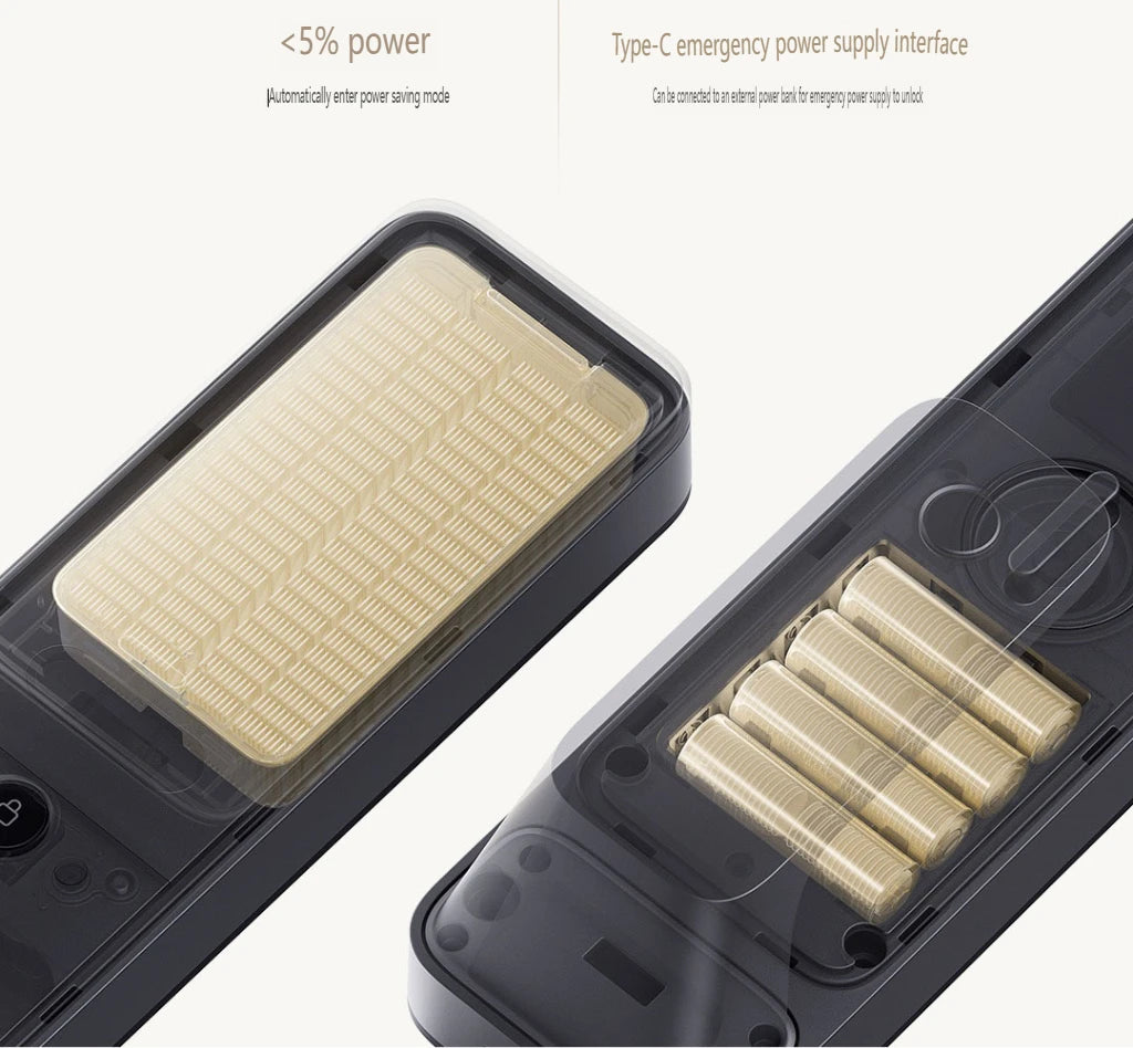Fechadura inteligente Xiaomi 2025 com tela olho de gato, impressão digital, Bluetooth, NFC, para MiHome, fechadura push-pull com câmera