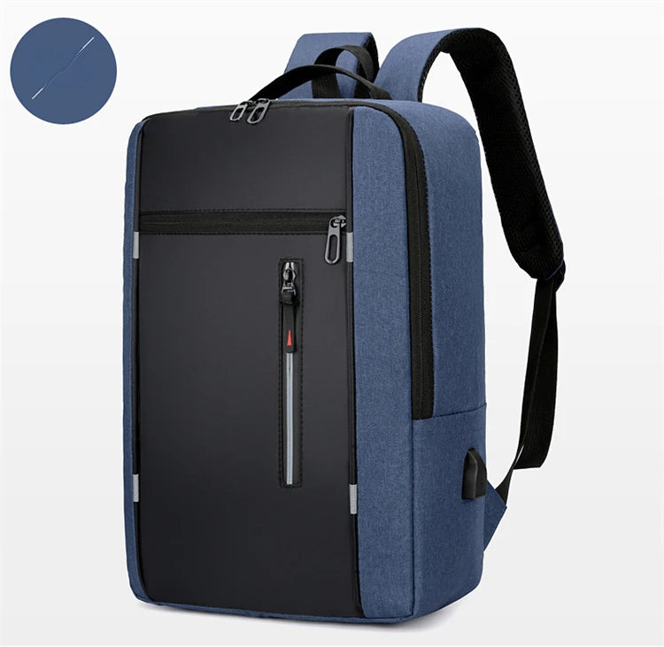 Mochilas escolares masculinas à prova d'água para laptop, mochilas escolares com entrada USB de 15,6 polegadas, mochilas de grande capacidade para homens