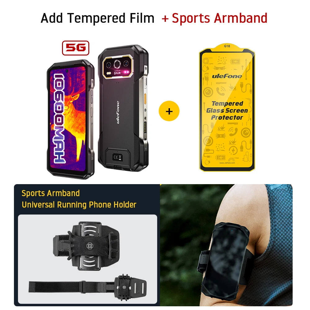 Ulefone Armor 27T Pro 5G, telefone robusto, 10600mAh, Android 14, smartphone com câmera noturna de 50MP+64MP, 6,78" 120Hz, 24GB+256GB NFC