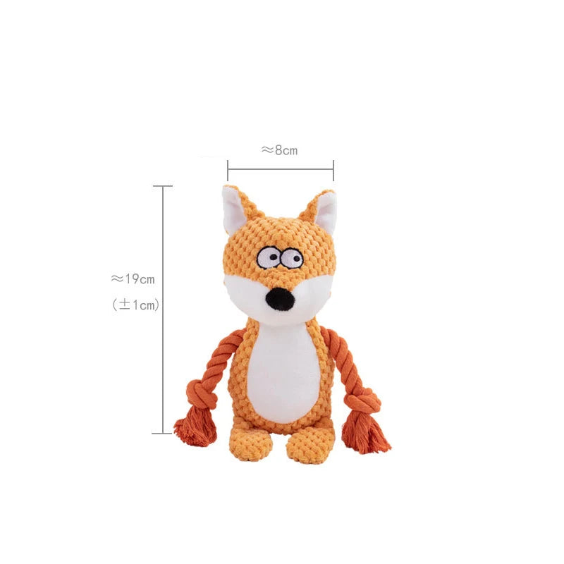 Brinquedo interativo de pelúcia cru para cachorro pequeno, indestrutível, resistente a mordidas, som de chocalho para cachorros que rangem, brinquedos para animais de estimação