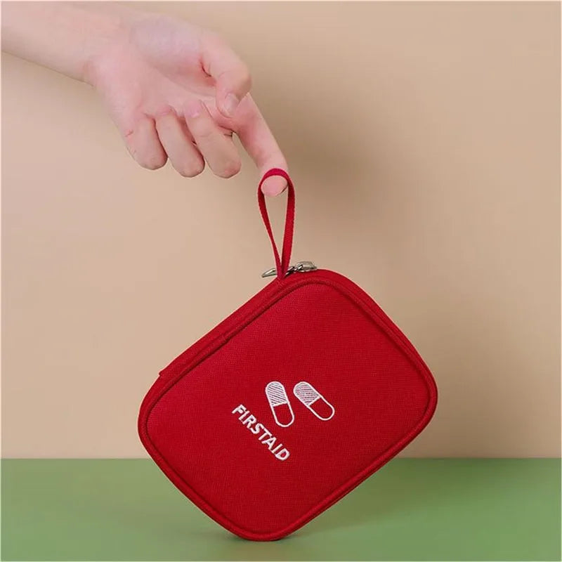 Kit de primeiros socorros para a família, 1 peça, portátil, para viagem, para uso externo, bolsa de armazenamento de medicamentos em camadas, grande capacidade, para uso doméstico