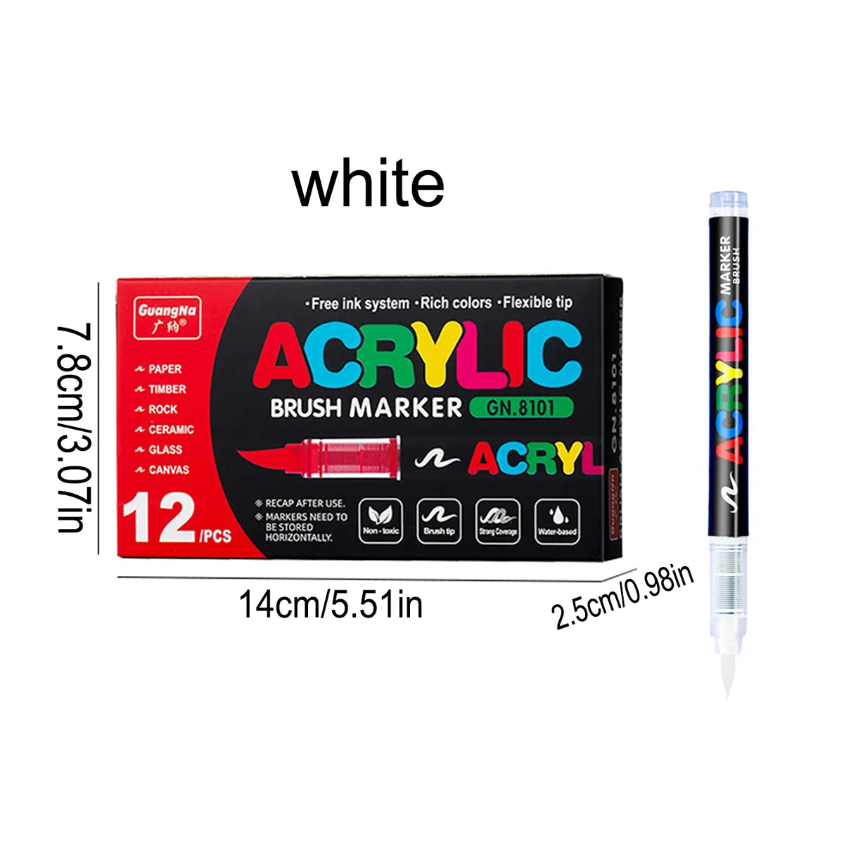 Conjunto de marcadores profissionais para artistas, 12-240 cores/caixa - Marcadores acrílicos líquidos de ponta macia para desenho em linha reta, pintura artística de grafite faça você mesmo
