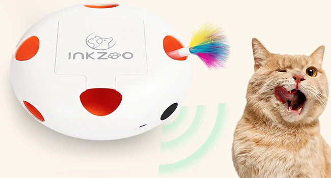Brinquedos para gatos INKZOO, brinquedos interativos para gatos de interior, brinquedo interativo inteligente para gatinhos, brinquedo automático para ratos com 7 furos que mata toupeiras
