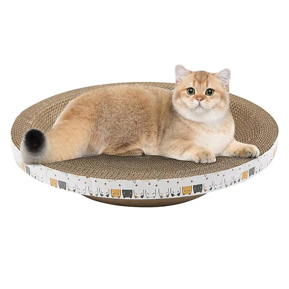 Arranhador de papelão para gatos, durável, em formato de tigela, de alta densidade, para gatos de interior, móveis para gatos de interior, poste para arranhar