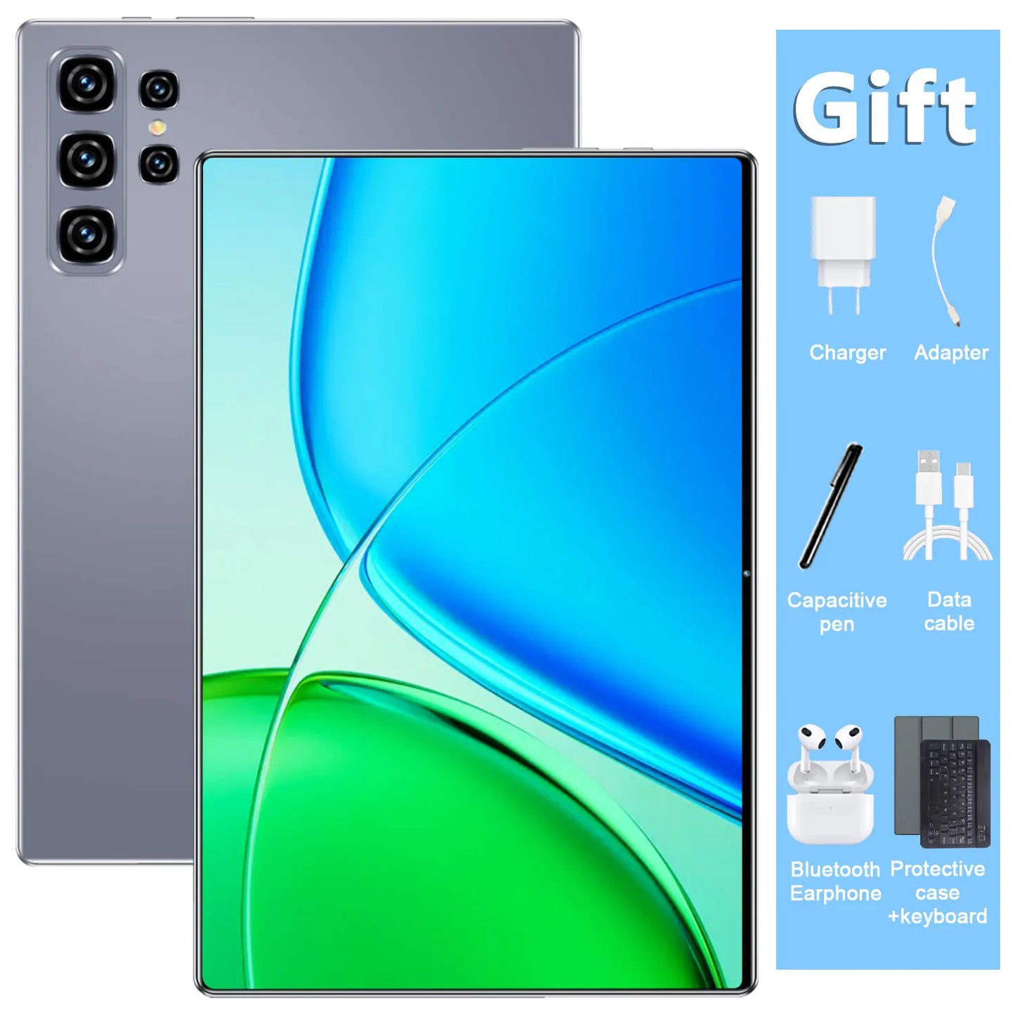 Tablet Android 2025, 20000mAh, 10,36 polegadas, versão global, 22 GB + 2 TB, nova rede, 14 núcleos, Android 13.0, Wi-Fi