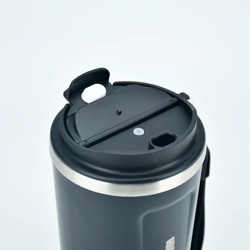 Caneca térmica de aço inoxidável 380ml para café, parede dupla, com isolamento a vácuo, para escritório, casa, viagem, carro, caneca