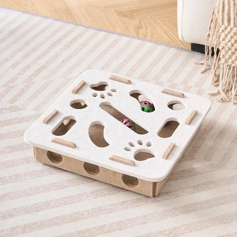Brinquedos de quebra-cabeça interativos para gatos - Caixa de labirinto com estimulação mental e jogos sensoriais para gatinhos que vivem em ambientes internos | Quebra-cabeças divertido para gatos inteligentes
