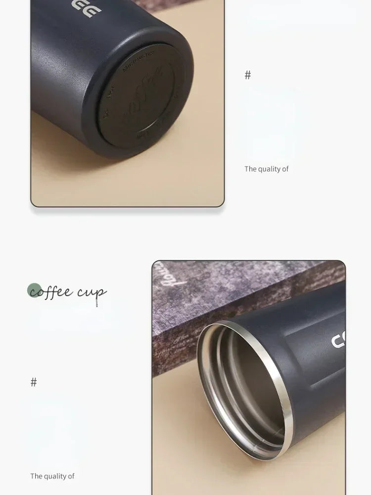 Caneca térmica de viagem de aço inoxidável 380/510ml para café, à prova de vazamento, garrafa térmica, chá, café, garrafa térmica a vácuo, copos isolados, quente