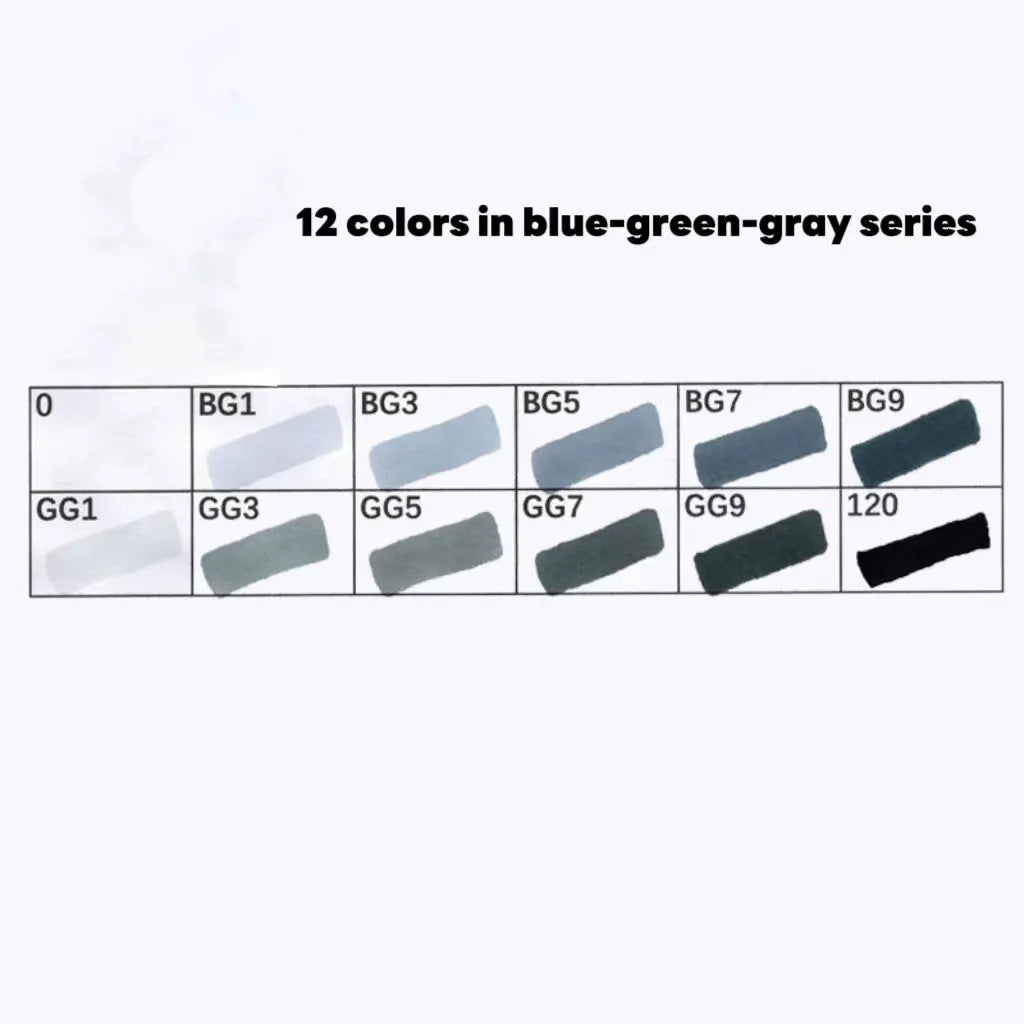 12 Colors Alcohol Oily Art Marker Pen Set for Draw Double Headed Sketching Oily Tip Based Markers Graffiti Manga Art Supplies