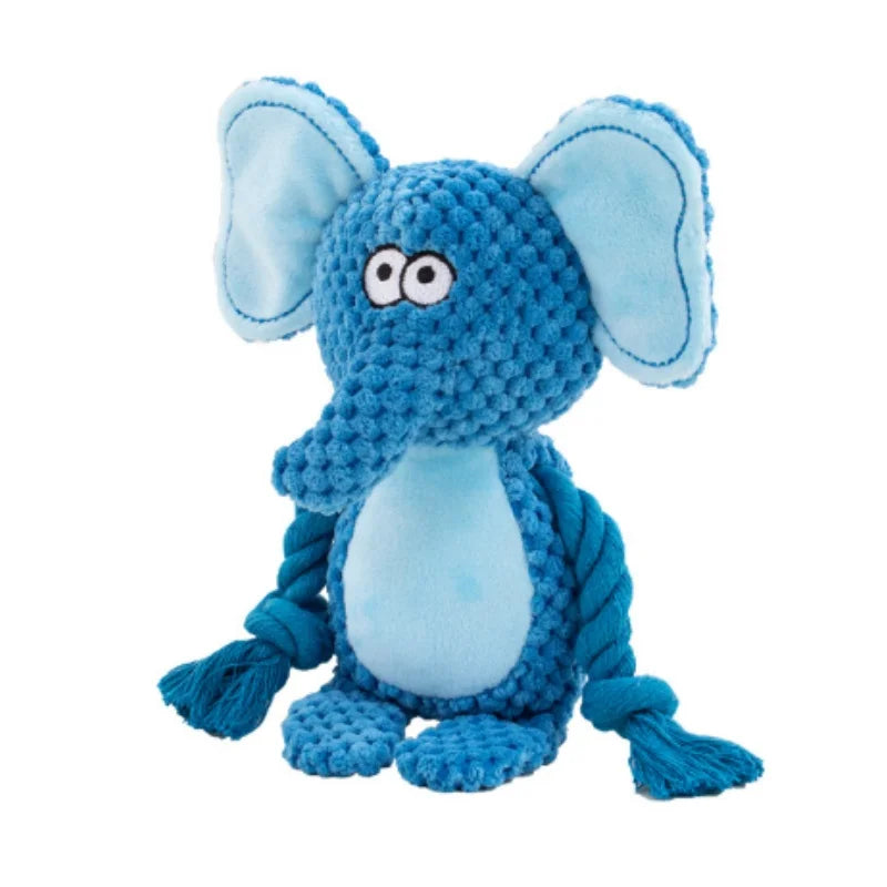 Brinquedo de empurrar fofo para animais de estimação, cachorro, auto-alívio, vocalização, elefante, raposa, gato, ranger de dentes e morder, brinquedo interativo de limpeza e mastigação