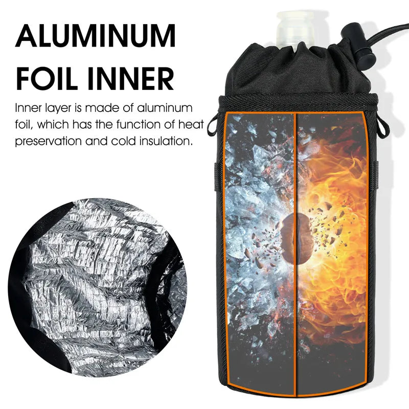 WEST BIKING Suporte para Garrafa de Bicicleta Ciclismo Garrafa de Água Bolsa Refletiva Chaleira MTB Bicicleta de Estrada Bolsa de Guidão Acessórios