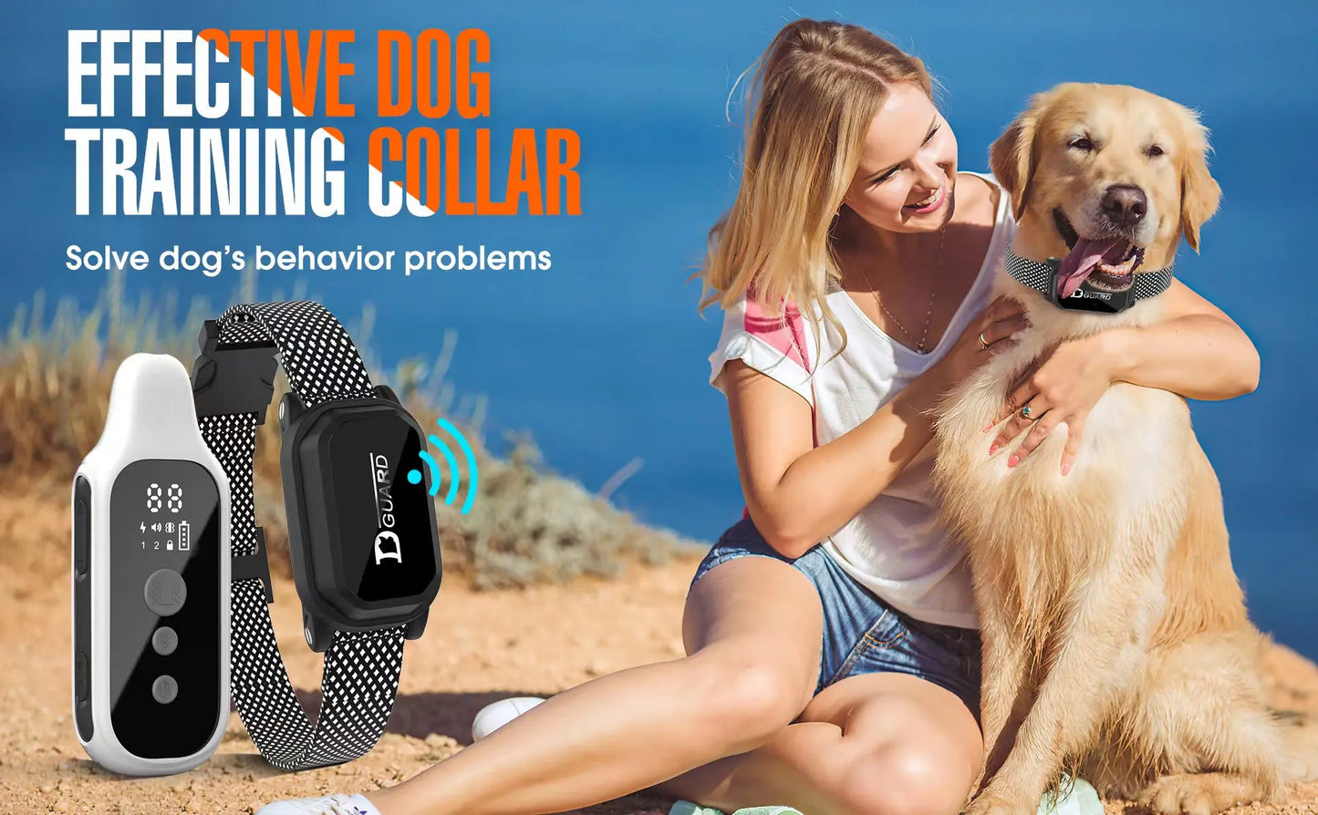 Shock Collar for Dogs, Dog Training Collar with Remote Control 3500FT, 3 Training Modes, IP67 Waterproof E Collar for Small