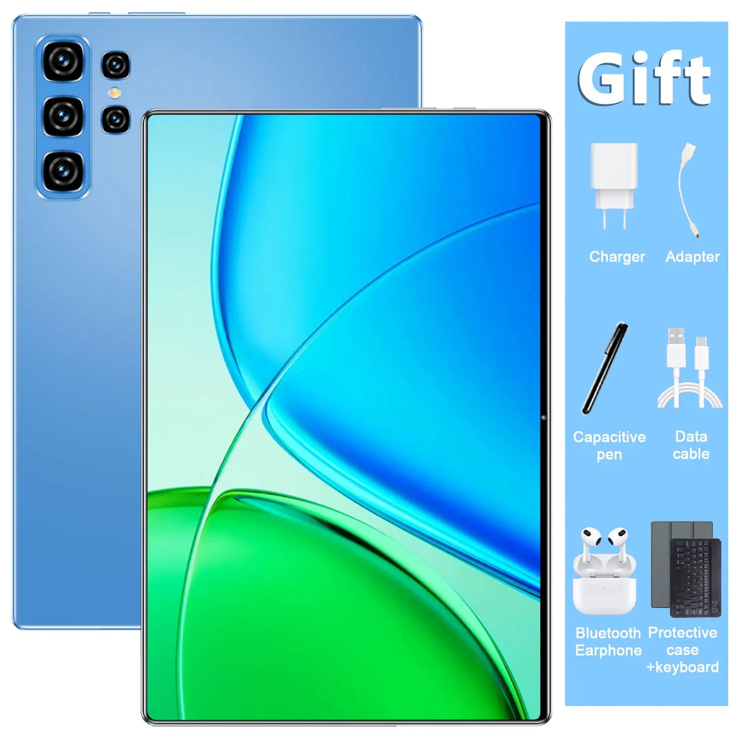 Tablet Android 2025, 20000mAh, 10,36 polegadas, versão global, 22 GB + 2 TB, nova rede, 14 núcleos, Android 13.0, Wi-Fi