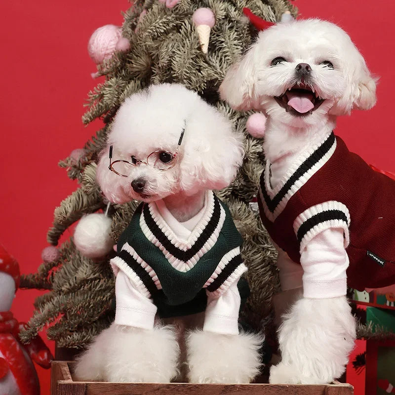 Winter Cat Dog Sweater Pullover Pet Clothes Small Dog Vest Puppy Jacket Kitty Costume Cats Outfit Warm And Cozy Pet Clothing