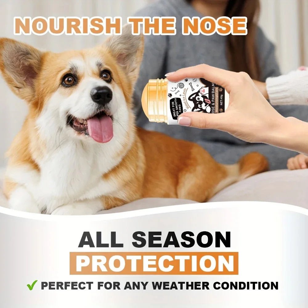 Bálsamo para patas de cachorro - Calmante para focinho que não irrita a pele - Hidratante, calmante e nutritivo - Previne rachaduras e feridas - Creme para patas de cachorro com cera, óleo, manteiga e extrato