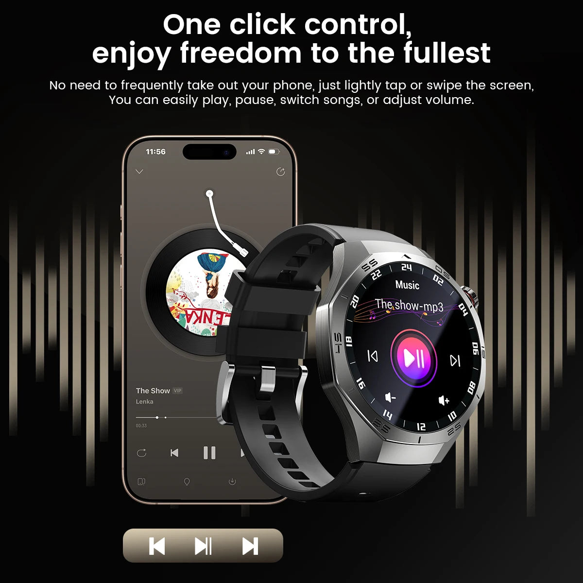 2025 Novo para Android e iOS Smart Watch Masculino Tela AMOLED GPS Trajetória de movimento Frequência cardíaca Bluetooth Chamadas SmartWatch à prova d'água