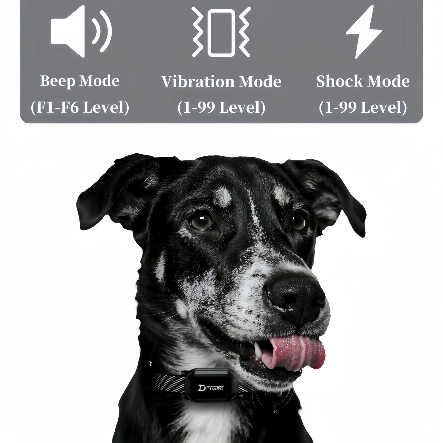 Electric Dog Training Collar Digital Rechargeable Remote Control IPX7 Waterproof Vibrator Pet Dog Bark Stop Shock Collar
